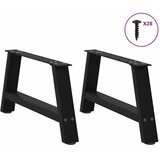  Noge za klub stolić A-oblika 2 kom Crne 60 x (30-31) cm Čelik | shoptok.hr