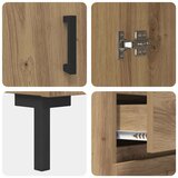  Visok predalnik Umetni hrast 69,5 x 34 x 180 cm Konstruiran les, (5000107967) | Shoptok.si