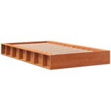  The Living Store Posteljni okvir brez vzmetnice voščeno rjav 90x190 cm borovina - Posteljni Okvir, (21502686) | Shoptok.si