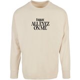 Merchcode Men's hoodless sweatshirt 2Pac All Eyez on me Tracklist Cut On cream | Shoptok.si