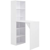 Barska miza z omarico bela 115x59x200 cm | Shoptok.si