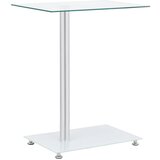 vidaXL Mizica U-oblike prozorna 45x30x58 cm kaljeno steklo Cene