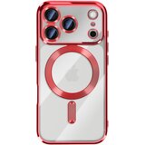 AVIZAR Ovitek za iPhone 17 Pro Max, združljiv z MagSafe, s kromiranim robom, Rdeča, (5000190371) | Shoptok.si