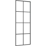  Klizna vrata crna 76 x 205 cm od stakla ESG i aluminija | shoptok.hr
