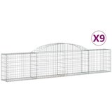  Lučne gabionske košare 9 kom 300x30x60/80 cm pocinčano željezo | shoptok.hr