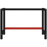 vidaXL Kovinski okvir za delovno mizo 120x57x79 cm črn in rdeč | Shoptok.si