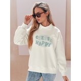 DStreet Bluza damska oversize z nadrukiem HAPIRES biała | Shoptok.si