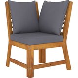  Modularna kutna sofa s tamnosivim jastucima bagremovo drvo | shoptok.hr