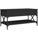  The Living Store Klubska mizica črna 100x50x50 cm inženirski les in kovina - Klubska Mizica, (21522715) | Shoptok.si