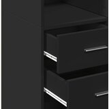 Visoka komoda crna 70 x 42,5 x 185 cm od konstruiranog drva | shoptok.hr
