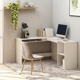 Furnova Kotna miza L-oblike bela 120x140x75 cm iverna plošča, (21925431) | Shoptok.si