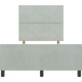 vidaXL Okvir kreveta Svjetlosiva 120x190 cm Baršun | shoptok.hr