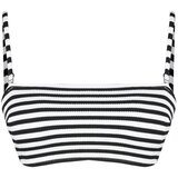 Trendyol Black-White Striped Strapless Textured Hipster Bikini Top | Shoptok.si
