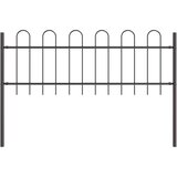  Vrtna ograja s hoop vrhom, siva, 8,5 x 0,6 m, jeklo | Shoptok.si