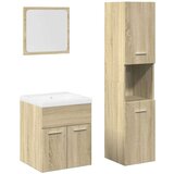 vidaXL Kopalniška garnitura 4-delna sonoma hrast inženirski les | Shoptok.si