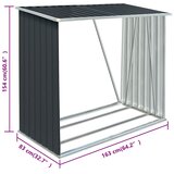  Vrtna ostava za drva pocinčani čelik 163 x 83 x 154 cm antracit | shoptok.hr