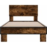  Okvir kreveta boja hrasta 75 x 190 cm konstruirano drvo i metal | shoptok.hr