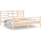  Posteljni okvir iz trdnega lesa 200x200 cm, (20644088) | Shoptok.si