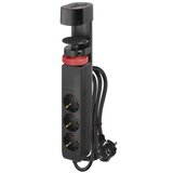  Podaljševalni kabel 1,5 m/3 vtičnice/izklopnik/namizni nastavek/USB/črna/PVC/1,5 mm2 | Shoptok.si