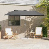  Vrtni suncobran Antracit 380 x 196 x 235 cm | shoptok.hr