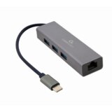 Gembird USB-C Gigabit network adapter + 3-port USB 3.1 HUB (A-CMU3-LAN-01) | ePonuda.com