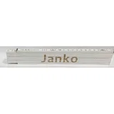 Zložljiv meter Heka (napis: Janko, bele barve, 2 m)
