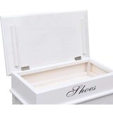 Ormarić za cipele bijeli 50 x 28 x 98 cm od drva paulovnije | shoptok.hr