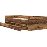  Krevetna konstrukcija s ladicama Staro drvo 100 x 200 cm | shoptok.hr