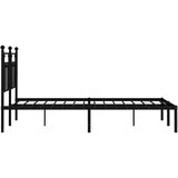  Metalni okvir za krevet s uzglavljem crni 140x200 cm | shoptok.hr