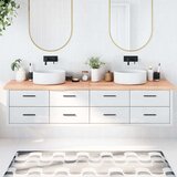  Kupaonska radna ploča svjetlosmeđa 220x50x(2-6) cm masivno drvo | shoptok.hr