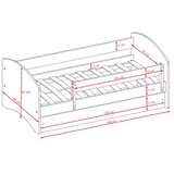  dječji krevet Perfetto s ladicom - rozi - 160x80cm | shoptok.hr