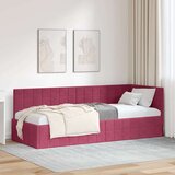  Kutni okvir kreveta Vinska crvena 80 cm x 200 cm Baršun | shoptok.hr