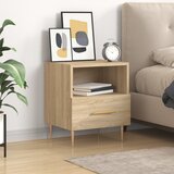 vidaXL Nočna omarica sonoma hrast 40x35x47,5 cm inženirski les | Shoptok.si