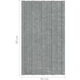 Krovni paneli 36 kom od pocinčanog čelika srebrni 80 x 45 cm | shoptok.hr
