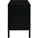 TV ormarić crni 90 x 30 x 44 cm od čelika i stakla | Eponuda.ba