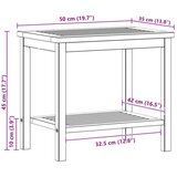  Bocni stol Prirodna nafta 50 x 35 x 45 cm Čvrsto drvo akacije - 50 x 35 x 45 cm Svijetli bagrem | shoptok.hr