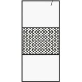 Pregrada za tuširanje s prozirnim staklom ESG 80 x 195 cm crna | shoptok.hr