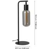 Eglo 901007 - Stona lampa MAIONE 1xE27/4W/230V crna/dimljena | Eponuda.com