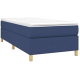  Box spring postelja z vzmetnico moder 80x200 cm blago, (20792098) | Shoptok.si