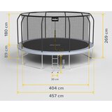 Rebel ACTIVE Trambolina sa unutrašnjom mrežom i merdevinama PRO 457cm RBA-8005 | Eponuda.com