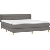  Box spring postelja z vzmetnico temno siva 180x200 cm blago, (20894474) | Shoptok.si