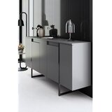 Hanah home Antracitno siva nizka komoda 160x35 cm Luxe – | Shoptok.si
