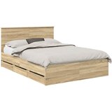  Krevetna konstrukcija s ladicama Sonoma hrast 150 x 200 cm | shoptok.hr