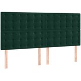  Uzglavlje tamnozeleno 180x5x118/128 cm baršunasto | shoptok.hr