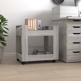 Kolica za radni stol boja sivog hrasta 60 x 45 x 60 cm drvena | shoptok.hr