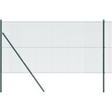 vidaXL Kovinski set ograjnih stebrov Set 2 Zelena Kovina, PVC premaz | Shoptok.si