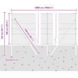 vidaXL Šestkotna ograja Zelena 1x50 m Jeklo | Shoptok.si