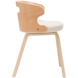  Jedilni stoli 4 kosi krem ukrivljen les in umetno usnje, (20700086) | Shoptok.si