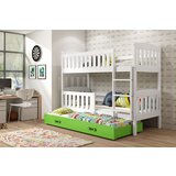 BestBed KREVET NA KAT KUBUS 2 200X90 SA DODATNIM LEAJEM (VIE BOJA) - BIJELA-zelena | shoptok.hr