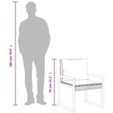  3-dijelni bistro set s jastucima poliratan i drvo bagrema crni | shoptok.hr